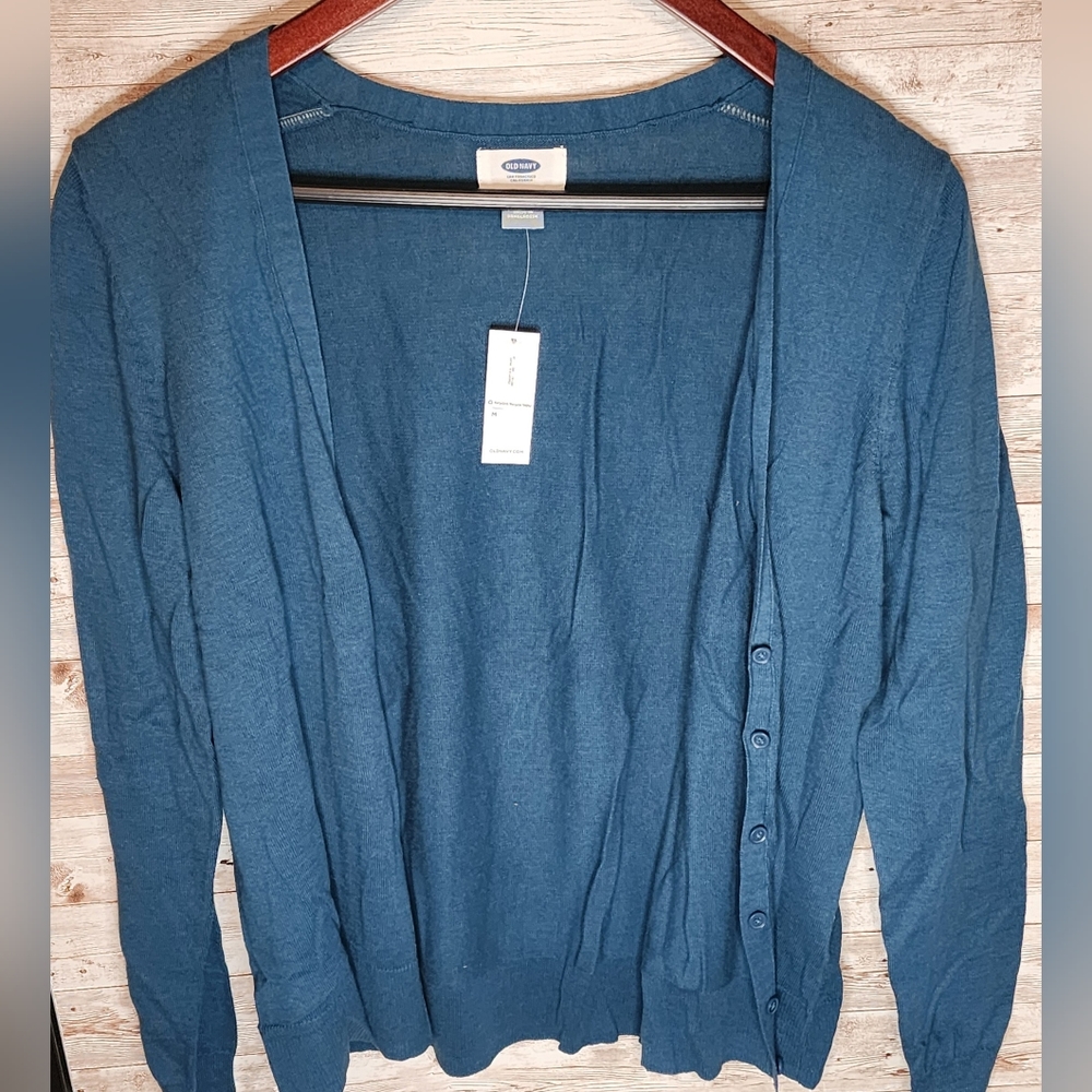 Old Navy Teal Cardigan Sweater - M